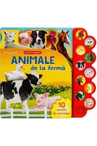 Litera Carte pentru bebeluși - Animale de fermă. Carte sonoră - Bebelușul apa...
