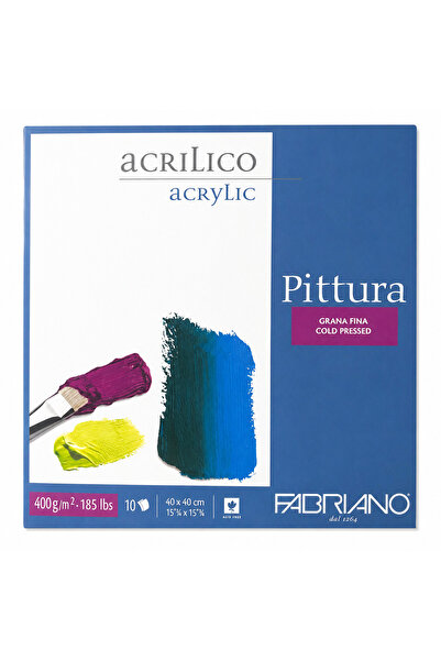 Fabriano Pittura Acrylic Painting Pad 10 Sheets White 40X40
