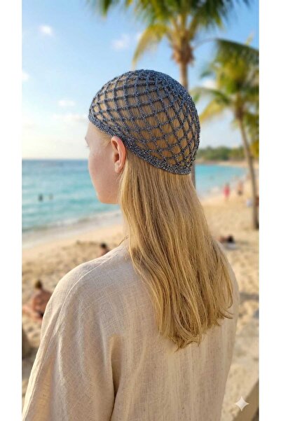 SOUL BY A&B Hand-Knitted Hair Accessory Fishnet Beanie Hat Accessory Summer S...