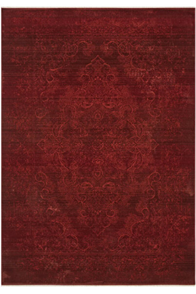 TÜRKERİ Asır 261 Bordo Salon Halısı Modern Desenli Yumuşak Dokulu Halı
