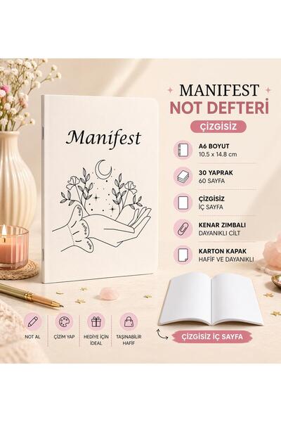 ÖZ KIRTASİYE Manifest Temalı Çizgisiz Not Defteri