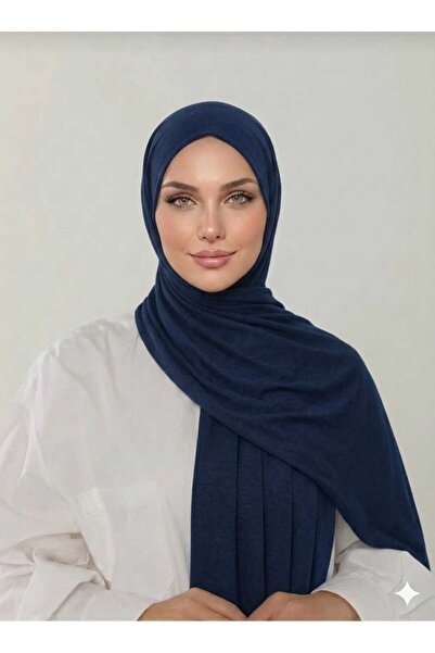 Alse Butik Navy Blue Combed Cotton Shawl