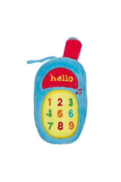 OEM Zornaitoare de Plus Telefon Mobil Bleu cu Sunet 16cm, pentru bebelusi, su...