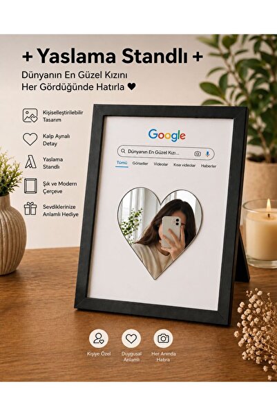 Ayna Dünyanın En Güzel Kızı Ahşap Aynalı Tablo Sevgililer Günü Anlamlı Hediye