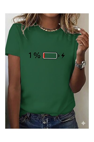 classy moda Άνετη εφαρμογή, Oversize, Μίνιμαλ μπλούζα με στάμπα μπροστά, κοντ...