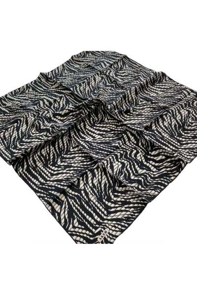 Aker Tivil İpek Eşarp 8573713 - 912 Siyah Zebra Desen