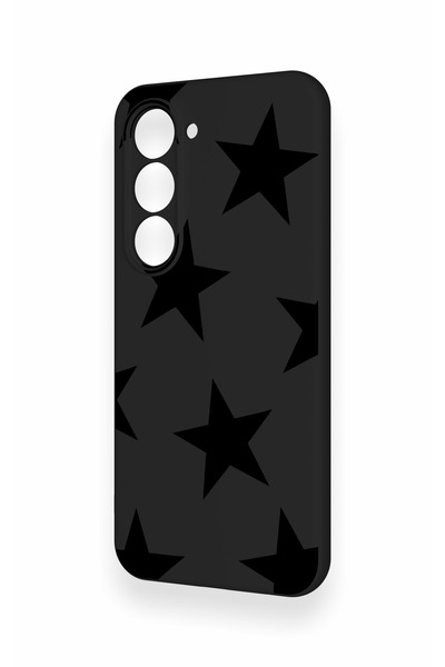 Vip Case Tecno Spark 40 Pro Uyumlu Siyah Star Desenli Silikon Kılıf
