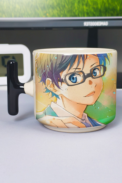 ZipZap كوب سيراميك فاخر مطبوع عليه أنمي Your Lie in April (قطعة واحدة) على شك...
