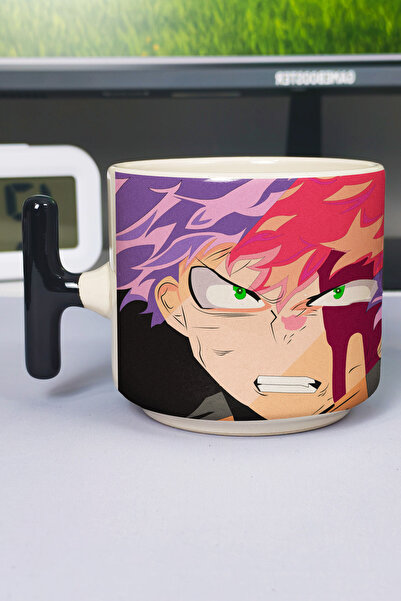 ZipZap Shoto Todoroki Anime Printed Ceramic Luxury Mug (1 Piece) T-Shaped Spe...