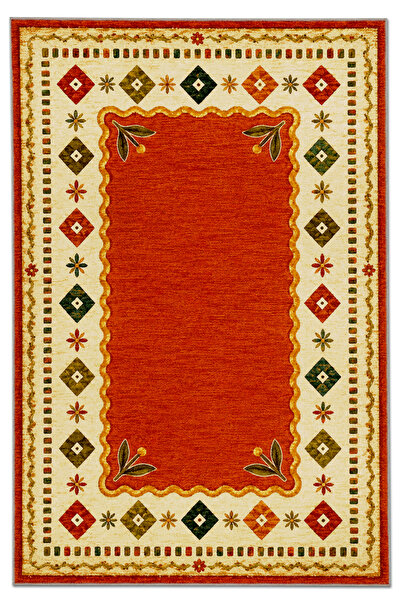 Rugs Modern Halı SDTAMOR Kırmızı Geleneksel Tema Desenli Modern Dokuma Taban ...