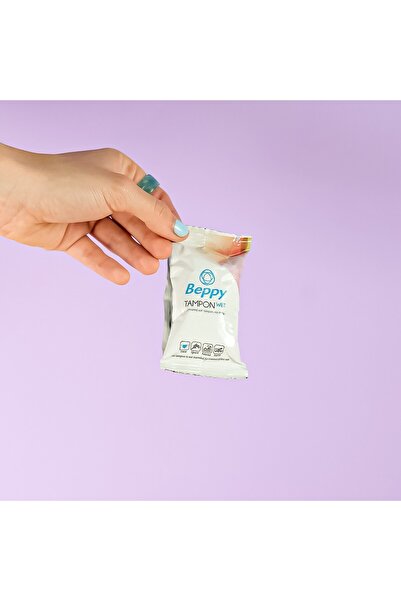 asha Beppy Tampon WET - Tampon cu burete lubrifiat - 4 bucăți