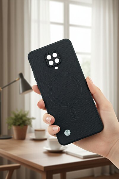 batuteknoloji Redmi Note 9 Pro-Note 9S MagSafe Görünümlü Karbon BTU Silikon K...
