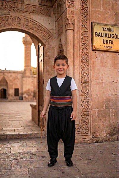 6zar Yöresel Okul Çoçuk Şalvar Yelek Takımı Bel Kuşağı Mezuniyet avc