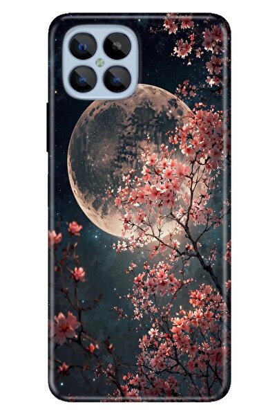 omix X600 Kılıf Dolunay Moon Temalı Desenli Darbe Emici Silikon