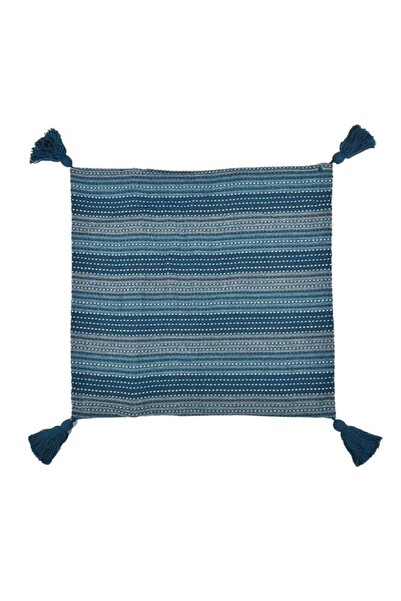 OEM Față de pernă decorativă, Alb, 42 x 45, Cu ciucuri, cu fermoar, canapea/p...