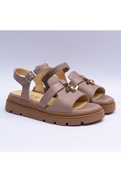 VAGAM Women's Sandals Made of Natural Leather Pale Pink