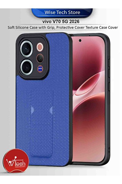Wtech vivo V70 5G 2026 Soft Silicone Case with Grip, Protective Cover Texture...