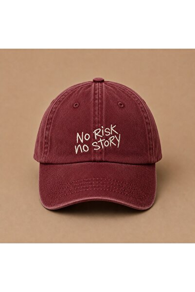 WeavedCo No Risk No Story Embroidered Vintage Washed Cap Hat