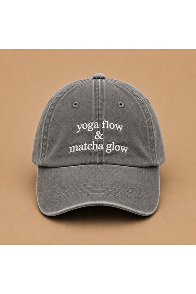 WeavedCo Yoga Flow Matcha Glow Written Vintage Washable Hat