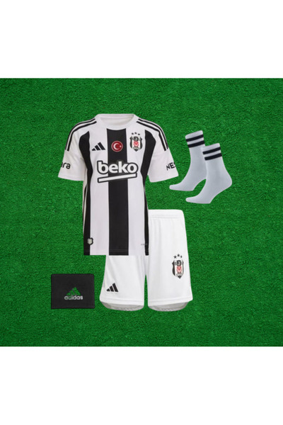 Marka Extra İSİMSİZ-Bêşiktâş./ 24/25 Sezonu BEYAZ Çocuk Futbol Forması 4'LÜ SET