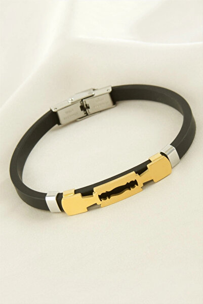 Eco Lounge Razor Leather Steel Bracelet