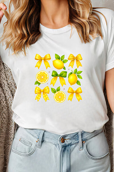 Sarah's Boutique Women's T-shirt – 100% cotton – Yellow Bows
