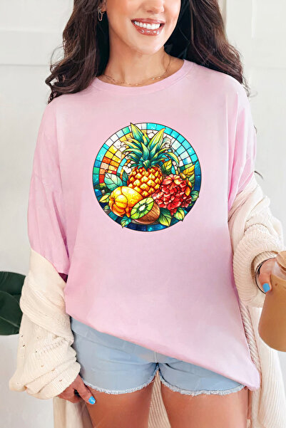 Sarah's Boutique Women's T-shirt – 100% cotton – Stained Tropical