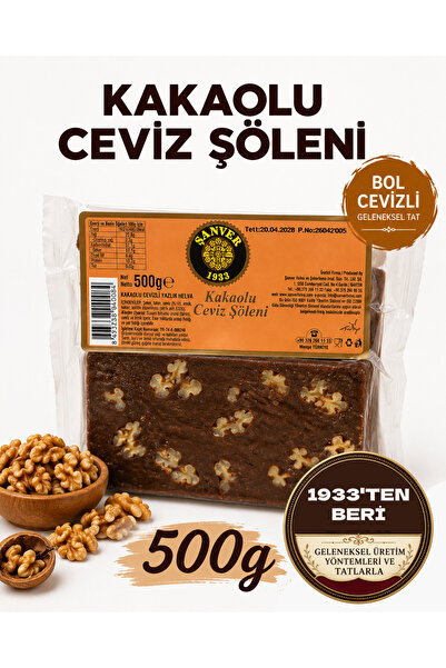 ŞANVER 1933 Şanver Kakaolu Ceviz Şöleni 500 g - Kakaolu Cevizli Yazlık Helva,...