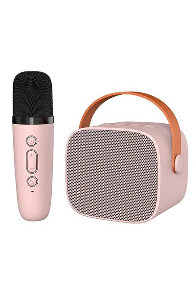 Yallabena Pink Bluetooth Karaoke Speaker with Wireless Microphone