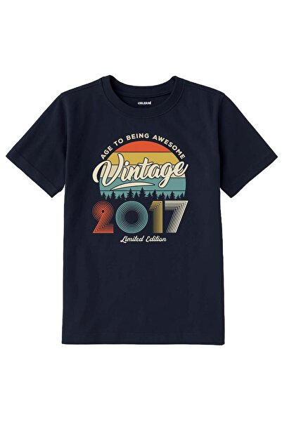 Colermi Vintage Kids' T-Shirt – 2017 Birth Year Design