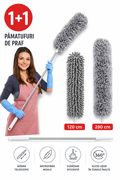 OEM HomeRoy – 1+1 Pămătuf pentru Praf Extensibil 280 cm + 1 Pămătuf Cadou