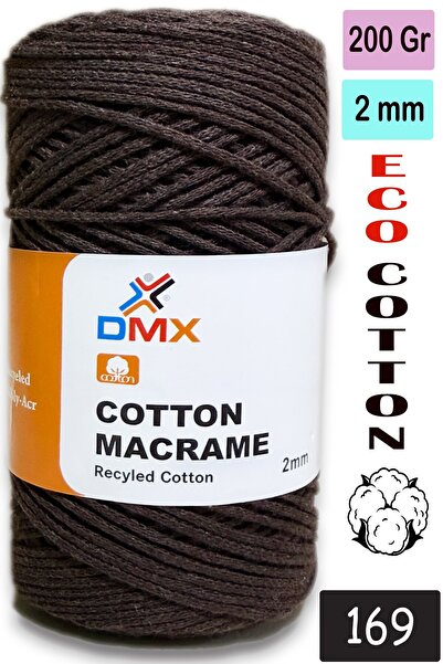 Diva İplik Dmx 2 Mm-Premium Cotton Cotton Macrame Rope-Cotton Chain Macrame B...