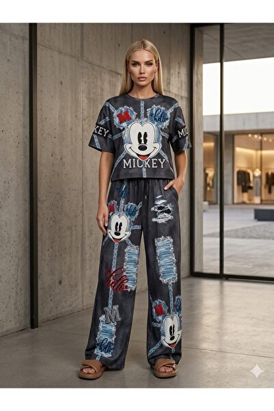 DENİKK Trend Special Stone Print Embroidered Tracksuit Set3