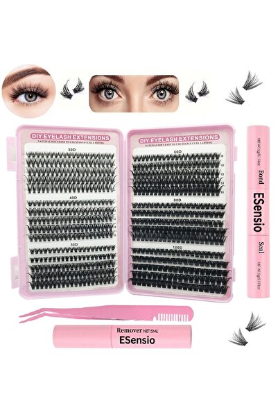 ESensio Set Gene False Individuale 600-A03, 30D-100D, Adeziv, Remover, Acceso...
