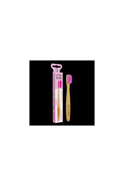Nordics Bamboo toothbrush for children, pink,
