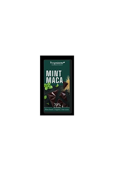 Benjamissimo Ciocolată neagră 70% cu mentă și maca, organică, 60 g
