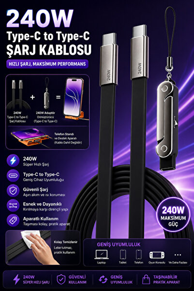 WANNA PROTECT 240W Destekli Iphone Samsung Uyumlu Bracket Kit Katlanabilir St...