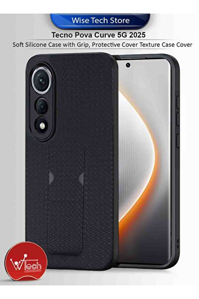 Wtech Tecno Pova Curve 5G 2025 Soft Silicone Case with Grip, Protective Cover...