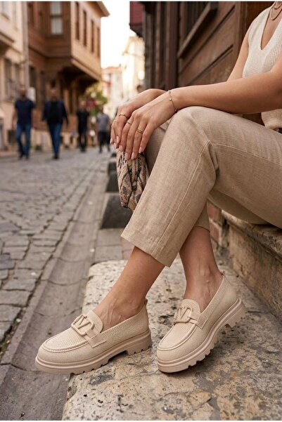 fort Ventes 346800 Comfortable Knitwear Loafer Women's Shoes with Buckle Acce...