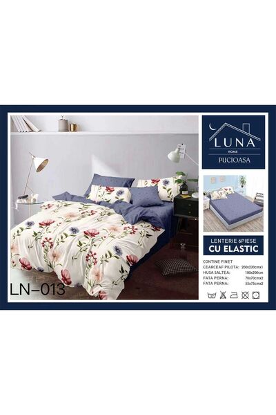 Pucioasa Finet type Duvet Cover Set 6 pieces, Floral Print, double bed, 2 people
