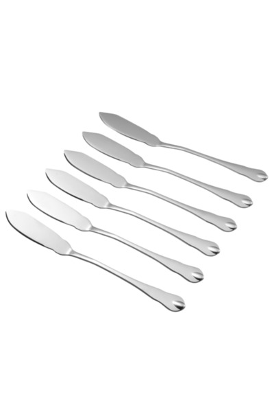 Swan Top Bottom Set of 6 stainless steel fish knives
