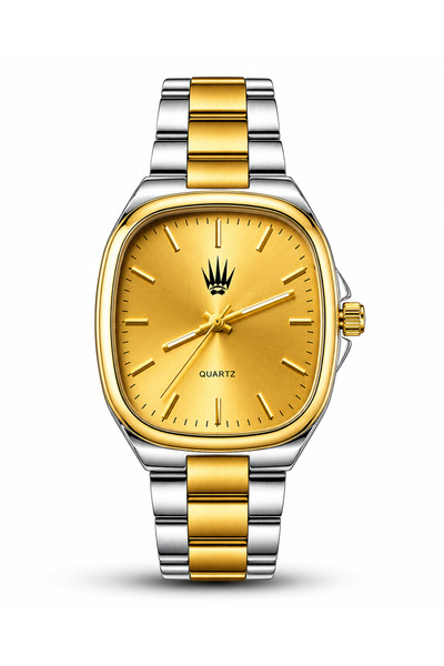 WATCHOFROYAL Majestic Silver Gold Yellow Wristwatch