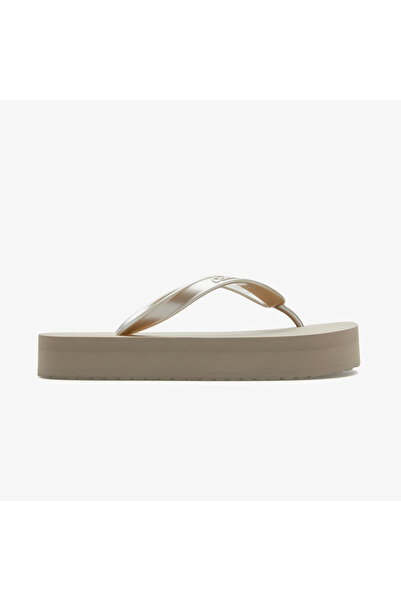 Calvin Klein Flatform Flip Flop Kadın Gri Terlik