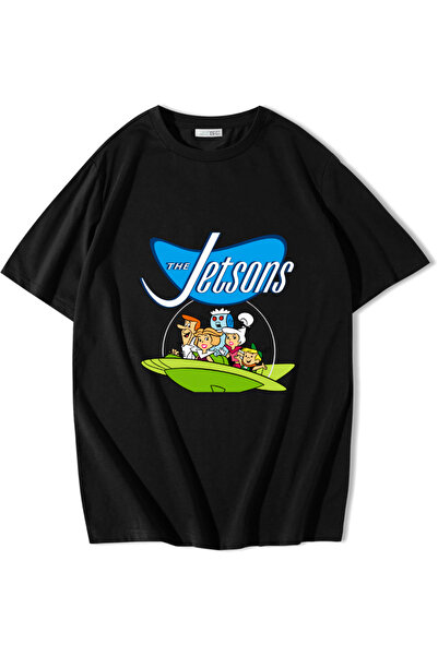 BRZ COLLECTION Unisex Oversize the Jetsons T-Shirt Black