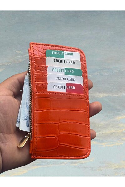 SÜNELA Orange Card Holder Wallet for Lovers 15/8 cm