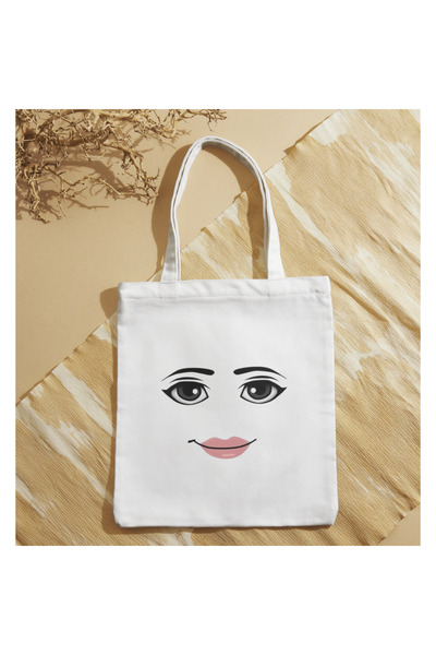 ALPŞAN TİCARET Roblox Woman Face Cloth Bag