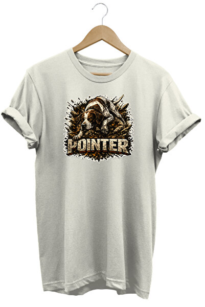 WİDİ Unisex Pointer Hunter Printed T-Shirt - Hunter Dogs Series Crew Neck Cot...