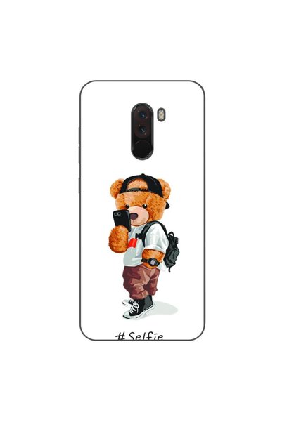 OEM Case compatible with Xiaomi Pocophone F1 Silicone Gel Tpu Pattern Bear Te...