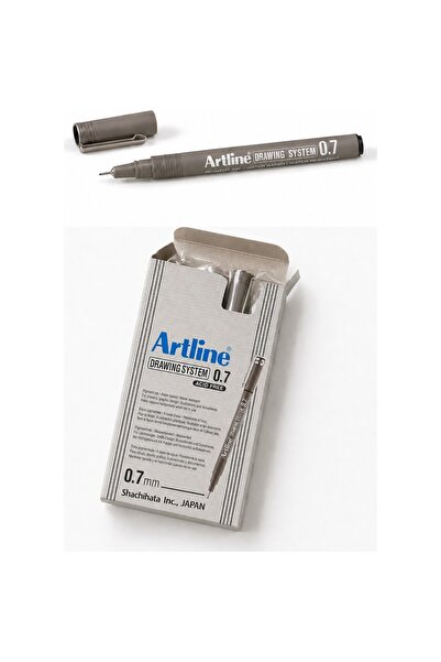artline 0.7 mm Black Drawing Pen Drawing System 237 Waterproof Black Color 12...