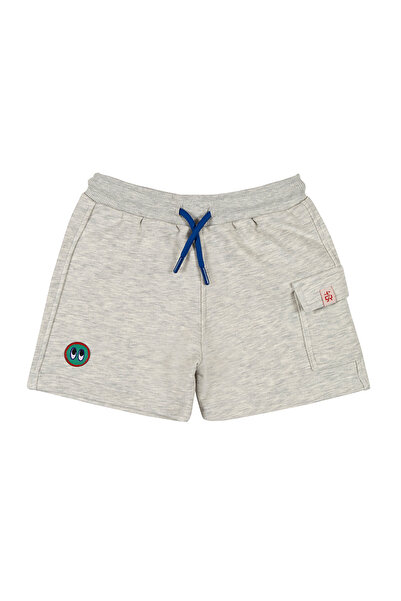 BEETLEBEEZ Children's Cargo Model Short Shorts - Light Gray (Blue Cord)